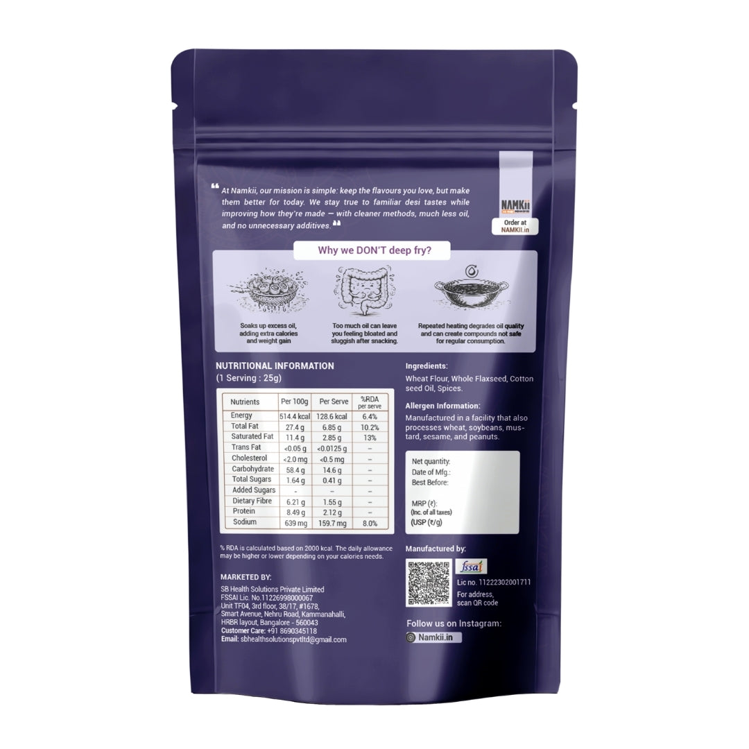 Namkii Baked Flaxseed Mathri | 175g