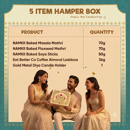 Happy Diwali Healthy Gift Box - 5 Baked Desi Snacks!
